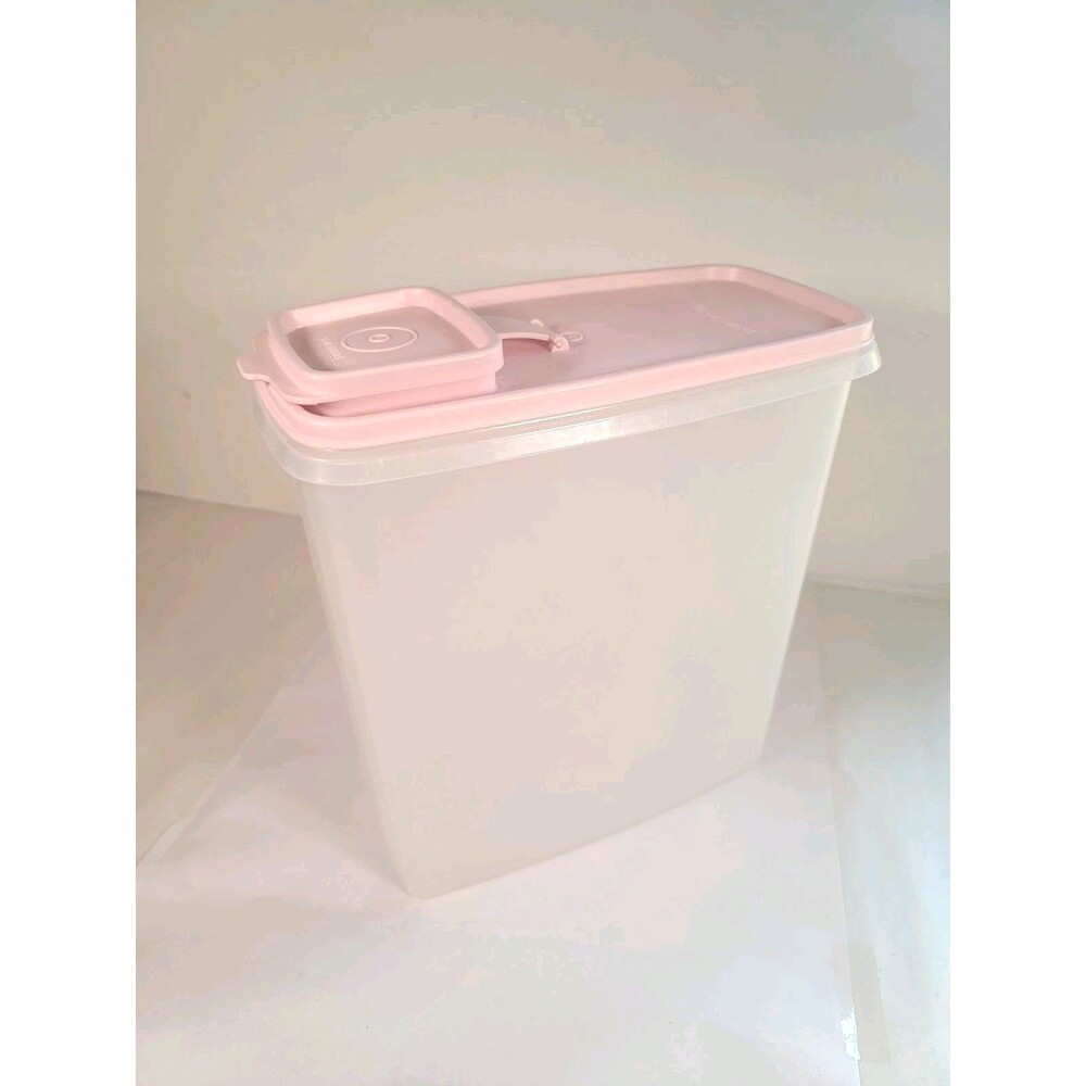 Vintage Tupperware Cereal Keeper 1588-4 Stor-N-Pour Container Flip Spout Lid